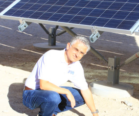 Markus Berli with Solar Panels
