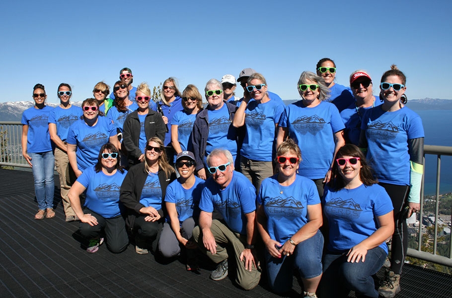 N.E.R.D.S. Group poses for a group photo at Heavenly Summit