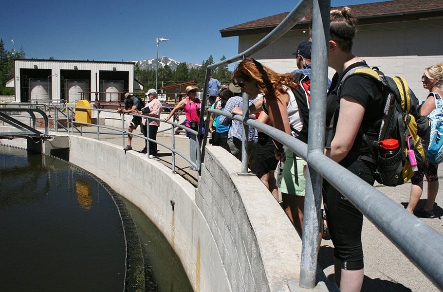 Members of the N.E.R.D.S group tour a wastewater treatment plant
