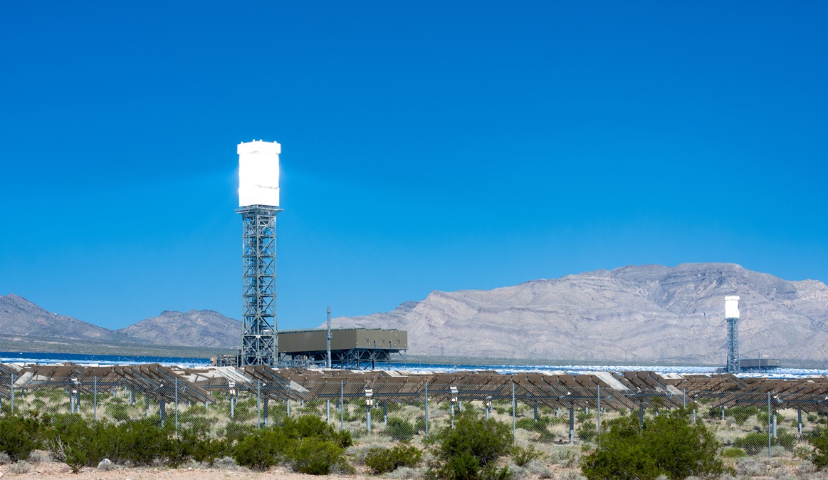 A wide view of the Ivanpah Solar Plant
