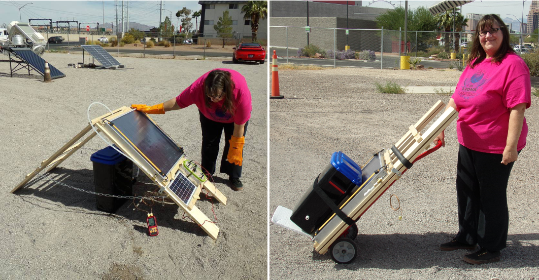 Solar Kit in Action and Ready for Transport