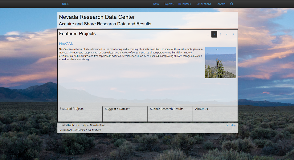 A screenhot of the NRDC Homepage
