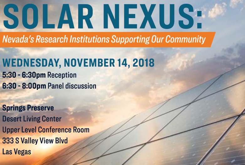 Solar Nexus: Nevada's Research Institutions supporting our community